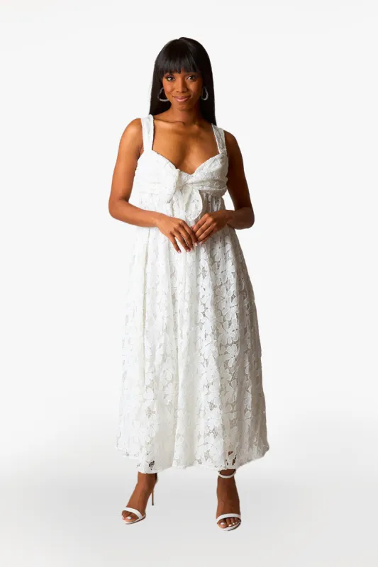 Kenny Smocked Back Maxi Dress - White sold by Buddy Love