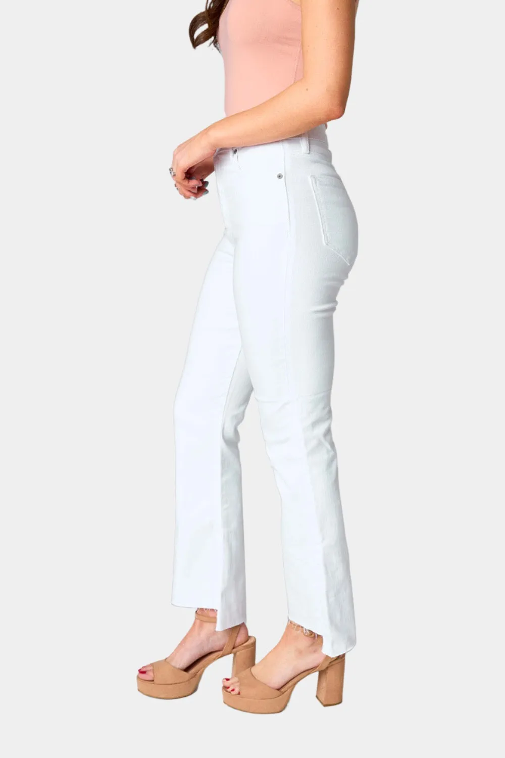 Happi High Rise Distressed Jean - White sold by Buddy Love product image thumbnail 2