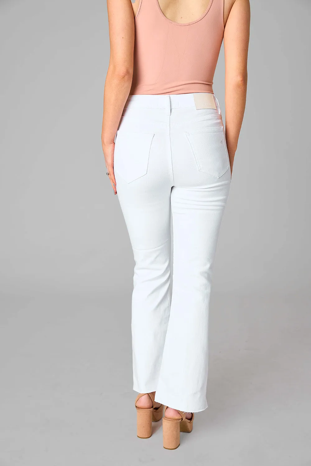 Happi High Rise Distressed Jean - White sold by Buddy Love product image thumbnail 4