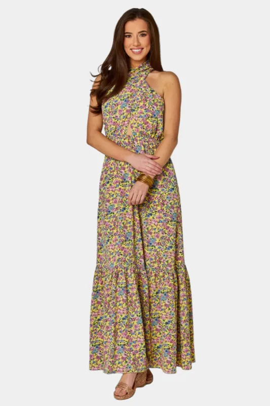 Pepper High Neck Maxi Dress - Marigold sold by Buddy Love