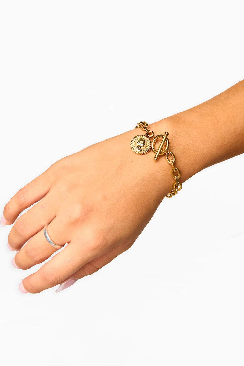 Coin Chain Titanium Steel Bracelet sold by Buddy Love product image thumbnail 3