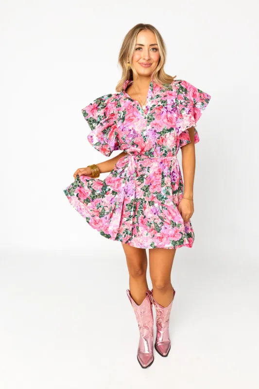 Abbey Belted Mini Dress - Royalty sold by Buddy Love