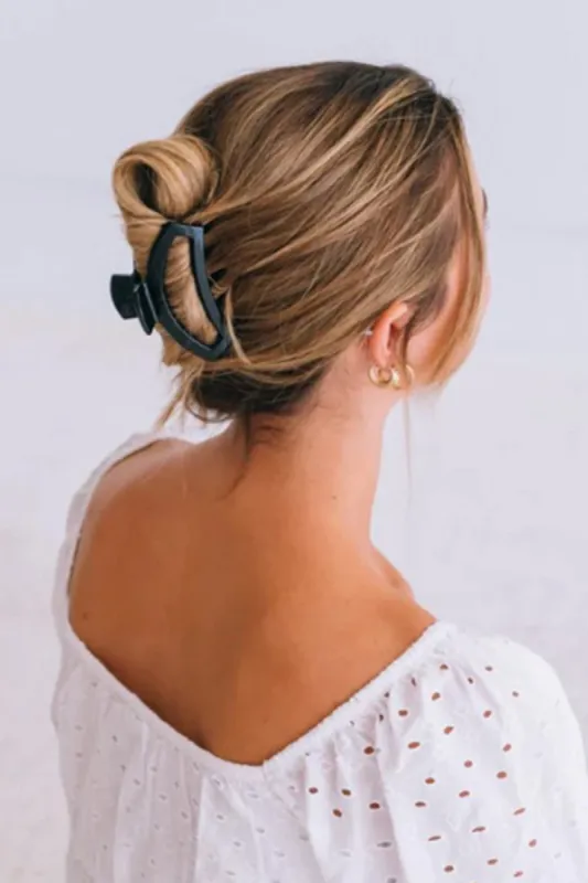 Teleties Medium Open Hair Clip - Jet Black sold by Buddy Love