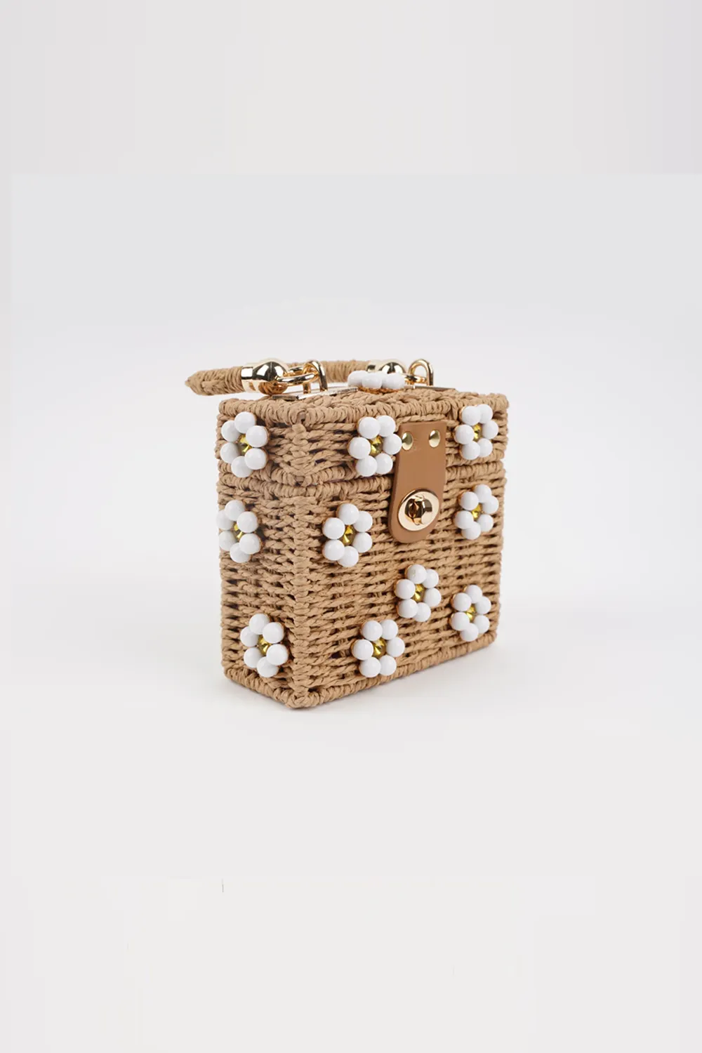 Mini Daisy Bag - Tan + White sold by Buddy Love