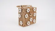 Mini Daisy Bag - Tan + White sold by Buddy Love