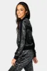 Carmela Velour Track Jacket - Olive sold by Buddy Love