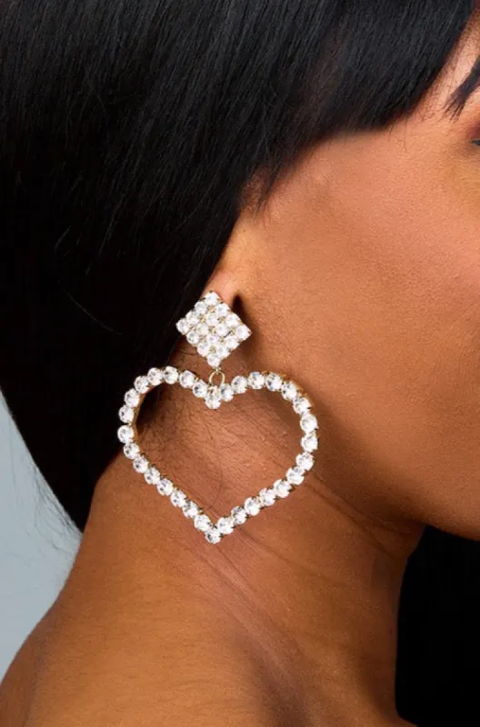 Glam Heart Earrings - Gold sold by Buddy Love