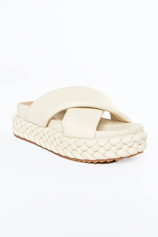 Blume Platform Sandal - White sold by Buddy Love
