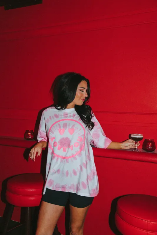 BuddyLove Dawn Oversized Tie-Dye Tee - Love You Happy Face sold by Buddy Love