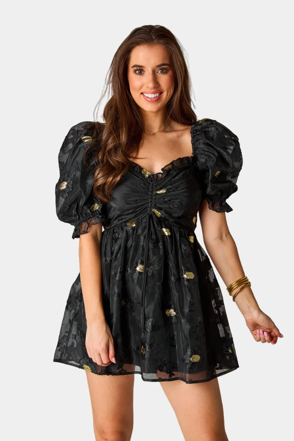 Colby Puff Sleeve Mini Dress - Koi sold by Buddy Love