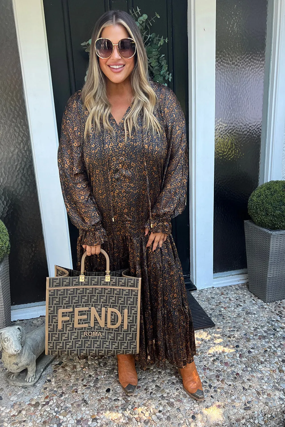 Greta Long Sleeve Maxi Dress - Almond sold by Buddy Love product image thumbnail 5