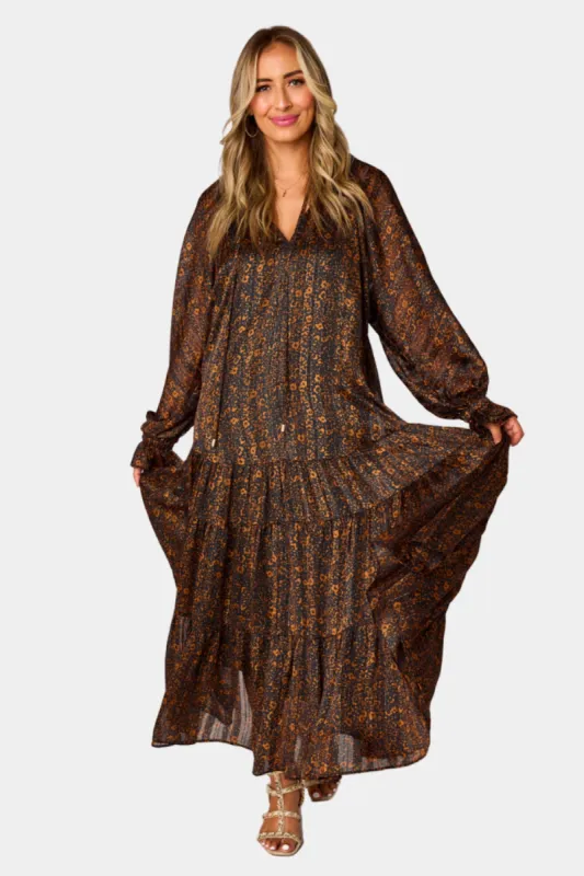 Greta Long Sleeve Maxi Dress - Almond sold by Buddy Love