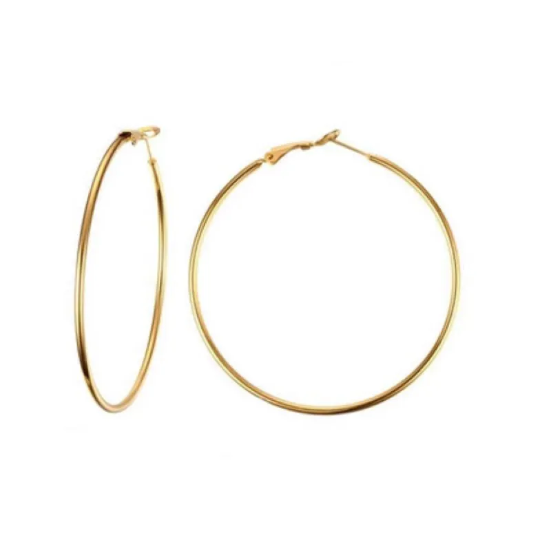 Classic Large Everyday Hoops in Gold-Plated Steel sold by Buddy Love
