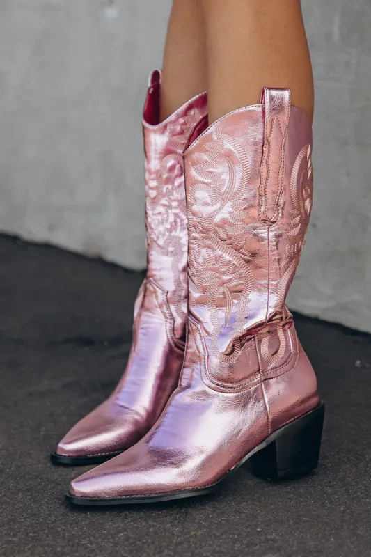 Danilo Western Boots - Pink sold by Buddy Love