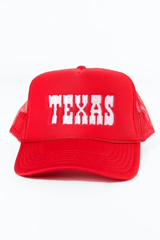 Texas Trucker Hat - Red/White sold by Buddy Love