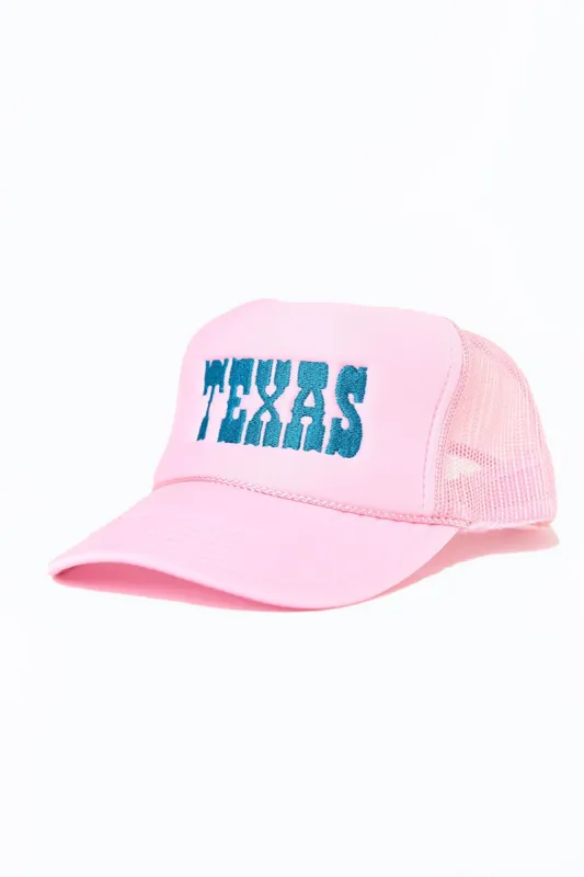 Texas Trucker Hat - Pink/Teal sold by Buddy Love