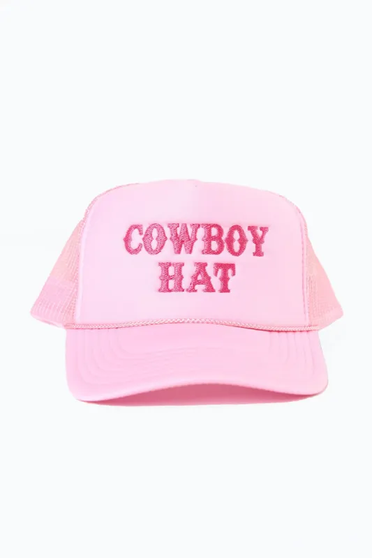 Cowboy Trucker Hat - Pink sold by Buddy Love