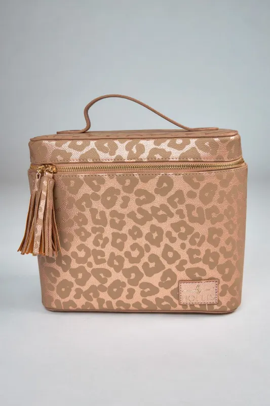 Hollis Lux Makeup Bag - Leopard sold by Buddy Love
