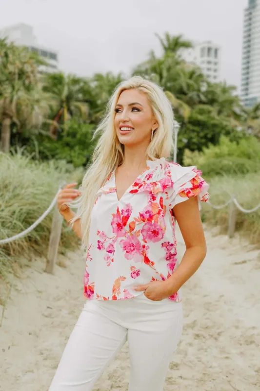 BuddyLove Carla Ruffle Eyelet Top - Mangrove sold by Buddy Love