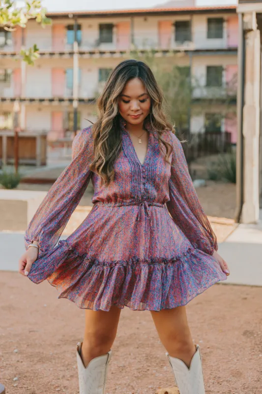 BuddyLove Grace Long Sleeve Short Dress - Forget Me Not sold by Buddy Love