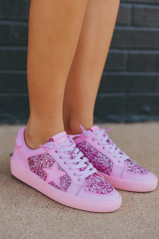 Alexis Glitter Sneaker - Hot Pink sold by Buddy Love