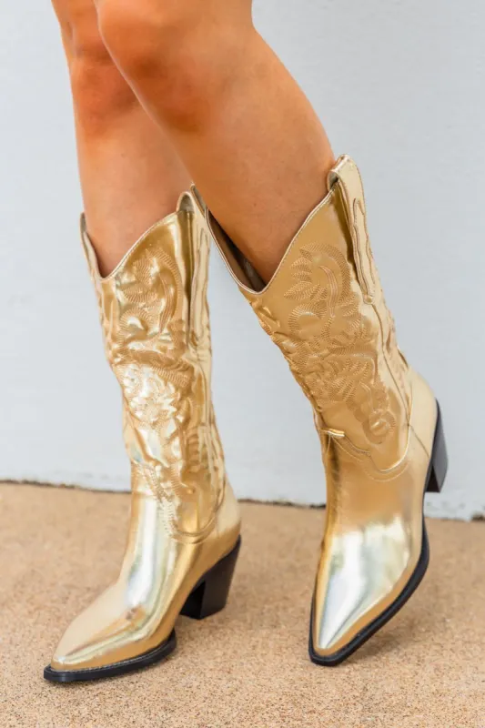Danilo Western Boots - Gold sold by Buddy Love