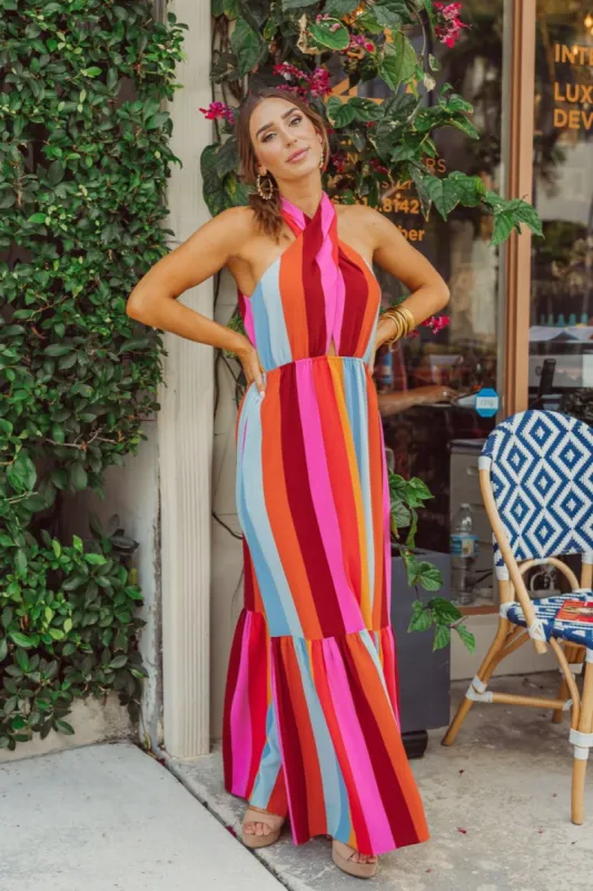 BuddyLove Pepper High Neck Maxi Dress - Cabana sold by Buddy Love