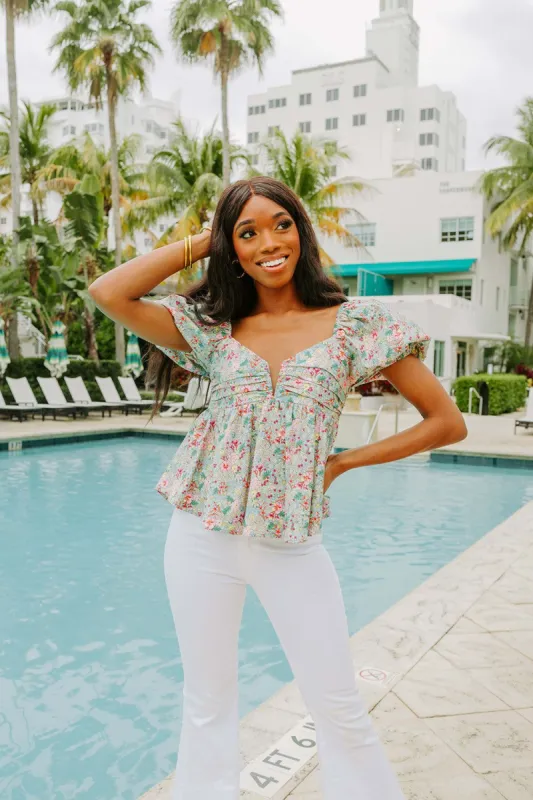 BuddyLove Houston Puff Sleeve Top - Woodstock sold by Buddy Love