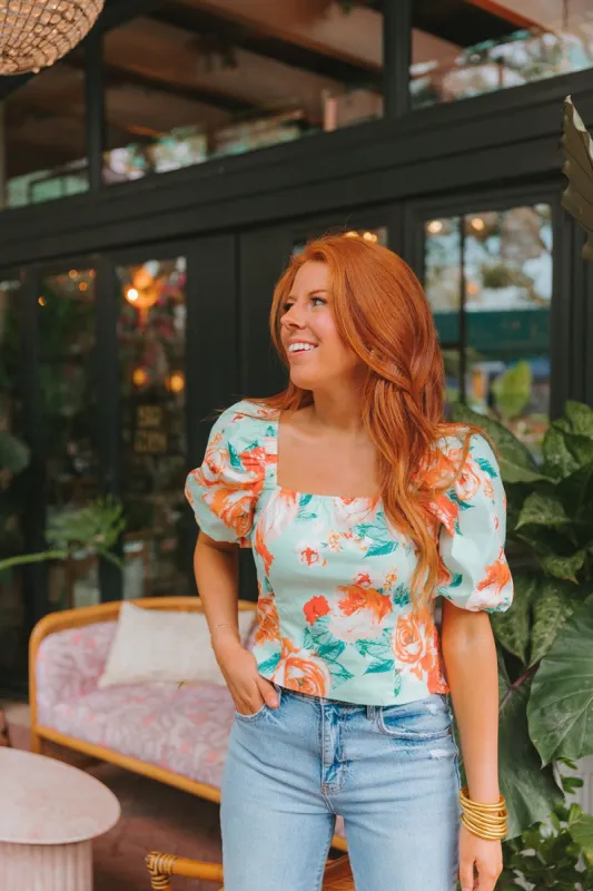 BuddyLove Bobbie Puff Sleeve Top - Sussex sold by Buddy Love