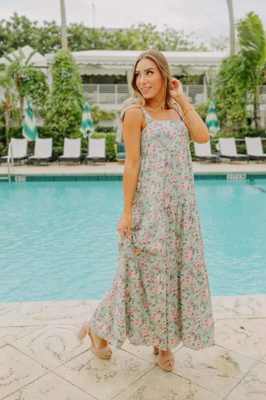 BuddyLove Arlene Tie Shoulder Maxi Dress - Woodstock sold by Buddy Love