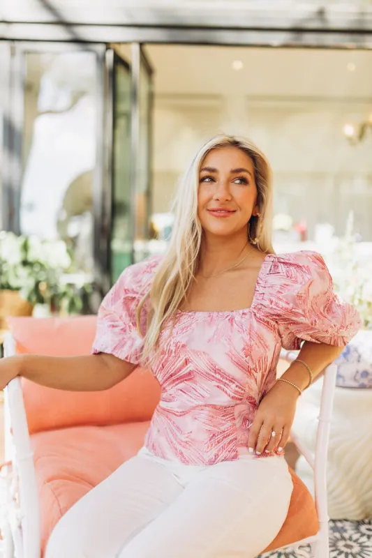 BuddyLove Billie Smocked Puff Sleeve Top - Moody sold by Buddy Love