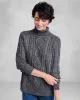 Appleseeds Women's Bayside Cotton Cabled Turtleneck - Black - PXL - Petite sold by Buff