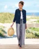 Appleseeds Women's Variegated-Stripe Beach Pants - Tan - XL - Misses sold by Buff