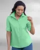 Appleseeds Women's Foxcroft® Elbow-Sleeve Camp Shirt - Red - 16W - Womens Plus sold by Buff