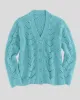 Appleseeds Women's Pointelle V-Neck Cardigan - Pink - PL - Petite sold by Buff