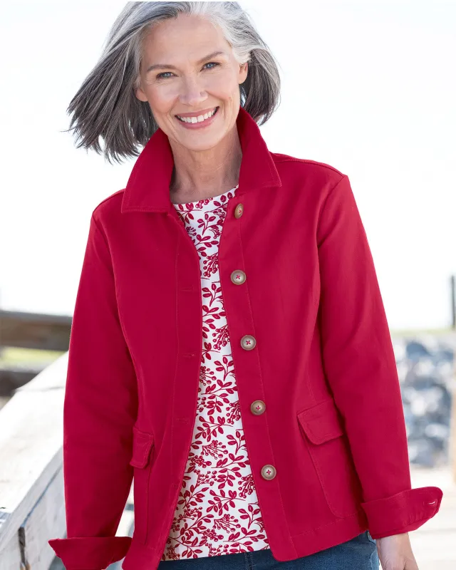 Appleseeds Women's Dennisport Anywhere Jacket - Red - XLPS - Petite Short sold by Buff