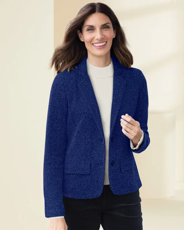 Appleseeds Women's Herringbone Knit Jacket - Multi - 6 - Misses sold by Buff