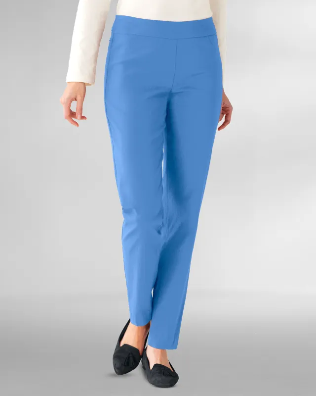 Appleseeds Women's SlimSation® Tapered-Length Pants - Blue - 14 - Misses sold by Buff