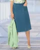 Appleseeds Women's Classic Knit Denim Skirt - Denim - PL - Petite sold by Buff