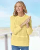 Appleseeds Women's Crochet Charm Sweater - Ivory - PXL - Petite sold by Buff