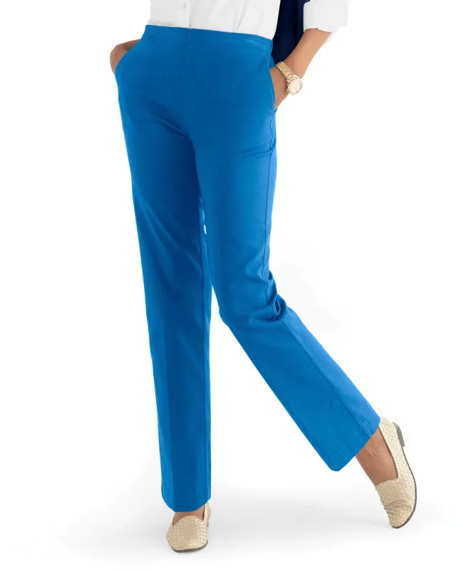 Appleseeds Women's Dennisport Easy Pull-On Chinos - Blue - 6P - Petite sold by Buff