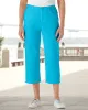 Appleseeds Women's Dreamflex Fringe-Hem Comfort-Waist Capri Jeans - Blue - 10 - Misses sold by Buff