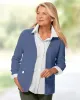 Appleseeds Women's Bayside Cotton Mixed-Stitch Cardigan - Pink - L - Misses sold by Buff