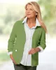 Appleseeds Women's Bayside Cotton Mixed-Stitch Cardigan - Pink - L - Misses sold by Buff