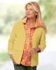 Appleseeds Women's Bayside Cotton Mixed-Stitch Cardigan - Pink - L - Misses sold by Buff
