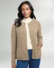 Appleseeds Women's Luxe Bouclé Cardigan - Tan - PXL - Petite sold by Buff