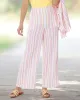 Appleseeds Women's Nantucket Cotton Stripe Pants - Multi - L - Misses sold by Buff