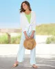 Appleseeds Women's Nantucket Cotton Stripe Pants - Multi - L - Misses sold by Buff