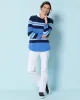 Appleseeds Women's Textured Color-Block Sweater - Multi - XL - Misses sold by Buff