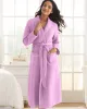 Appleseeds Women's Quilted Knit Belted Wrap Robe - Blue - PXL - Petite sold by Buff